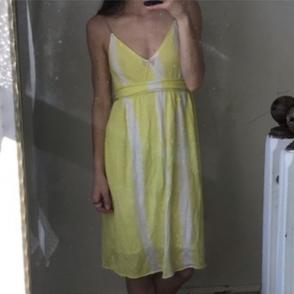 Anthropologie Moth Yellow Beach Ball Dress